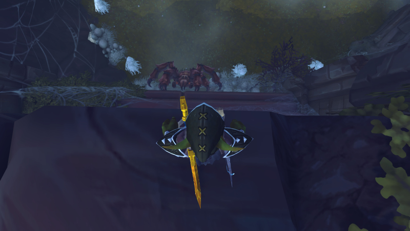 The best part about being max level is that when you come across giant spiders clinging to the wall, you can leave. Screw you, giant spider.